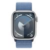 Смарт-часы Apple Watch Series 9 (GPS), Aluminium Case, 45mm, Sport Loop, Silver/Winter Blue