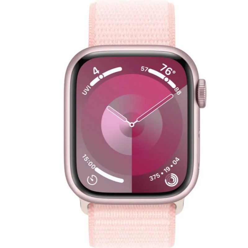 Смарт-часы Apple Watch Series 9 (GPS), Aluminium Case, 41mm, Sport Loop, Pink