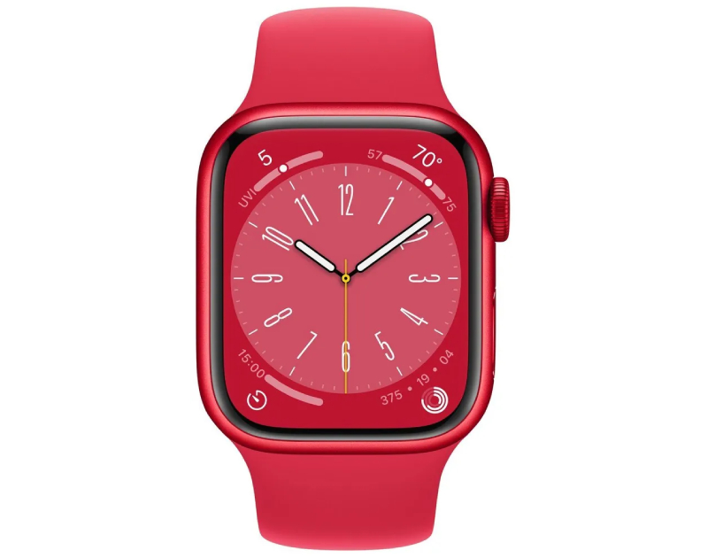 Умные часы Apple Watch Series 8, 45 мм, R, GPS, Aluminium Case, (PRODUCT)RED Sport Band