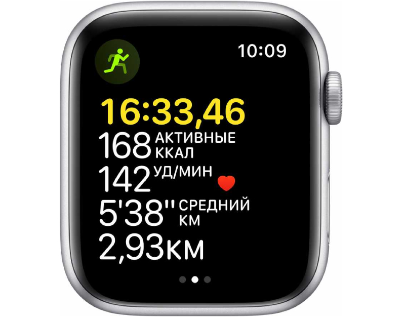 Умные часы Apple Watch SE 44 мм Aluminium Case, серебристый/синий омут