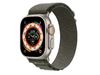 Умные часы Apple Watch Ultra 49 мм Titanium Case Cellular, титановый/зеленый Alpine Loop, L