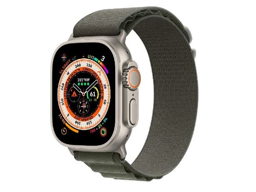 Умные часы Apple Watch Ultra 49 мм Titanium Case Cellular, титановый/зеленый Alpine Loop, S