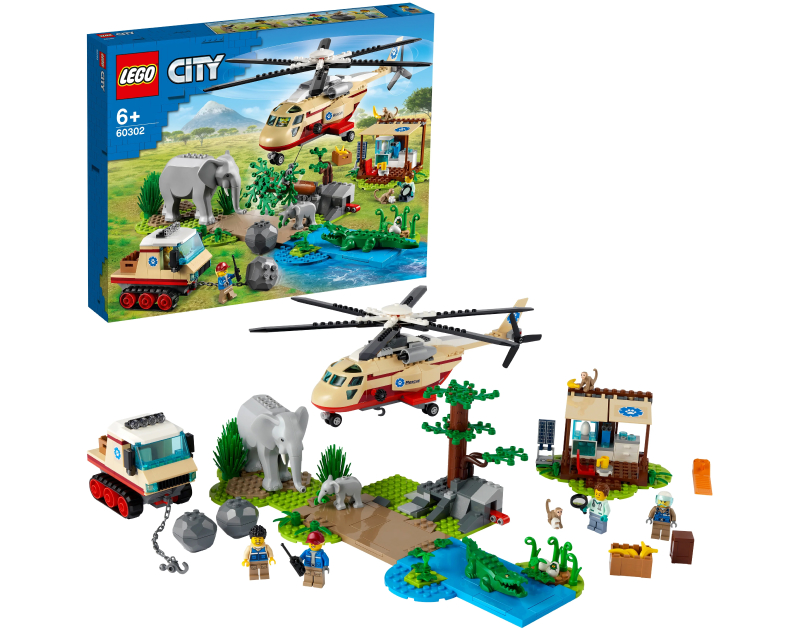 Конструктор LEGO City Wildlife 60302 Операция по спасению зверей