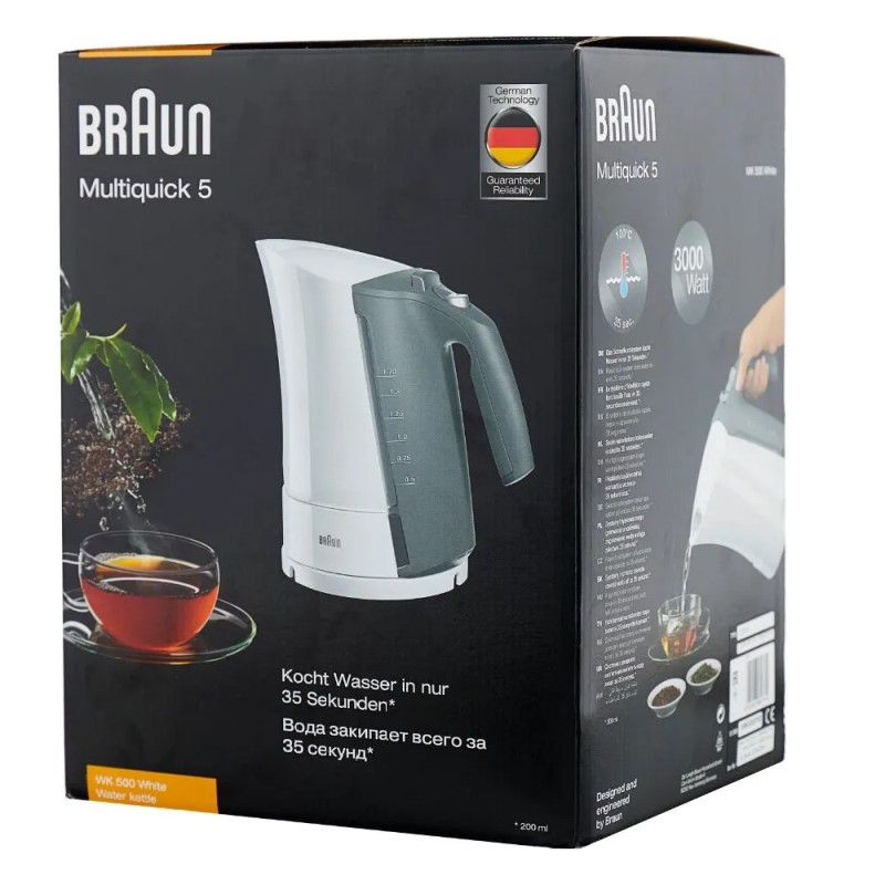 Электрический чайник Braun Multiquick 5 WK 500, White