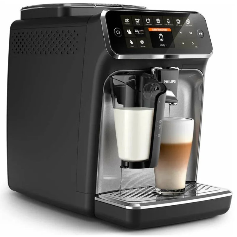 Кофемашина автоматическая LatteGo Series 4300 Philips EP4346/70, Black/Silver