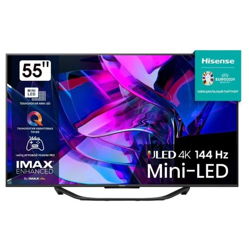 55" Телевизор MiniLED 4K UHD Hisense 55U7KQ, Black