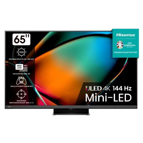 65" Телевизор Mini LED 4K UHD Hisense 65U8KQ, Black