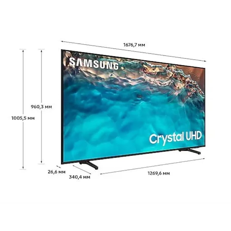 75" Телевизор 4K UHD Samsung UE75BU8000UCCE, Black