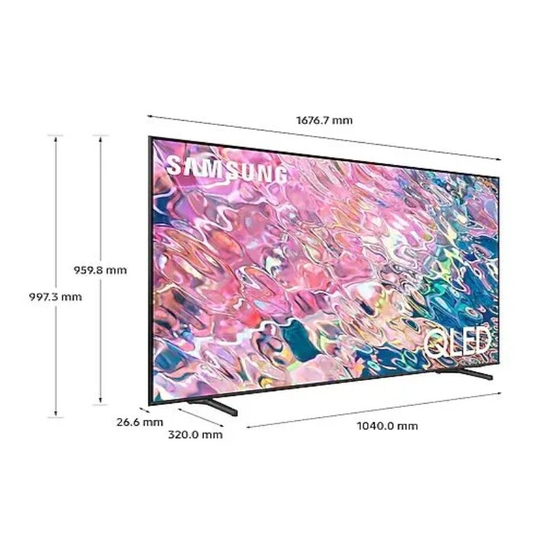 75" Телевизор QLED Samsung QE75Q60BAUX, Black