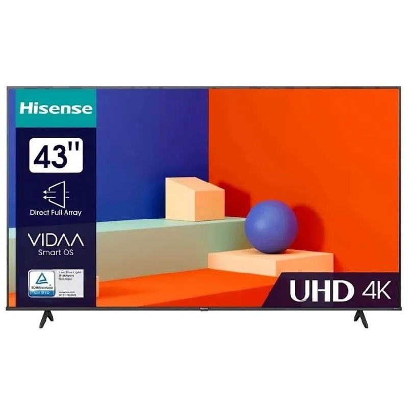 Телевизор Hisense 43A6K 43" 4K UHD, черный