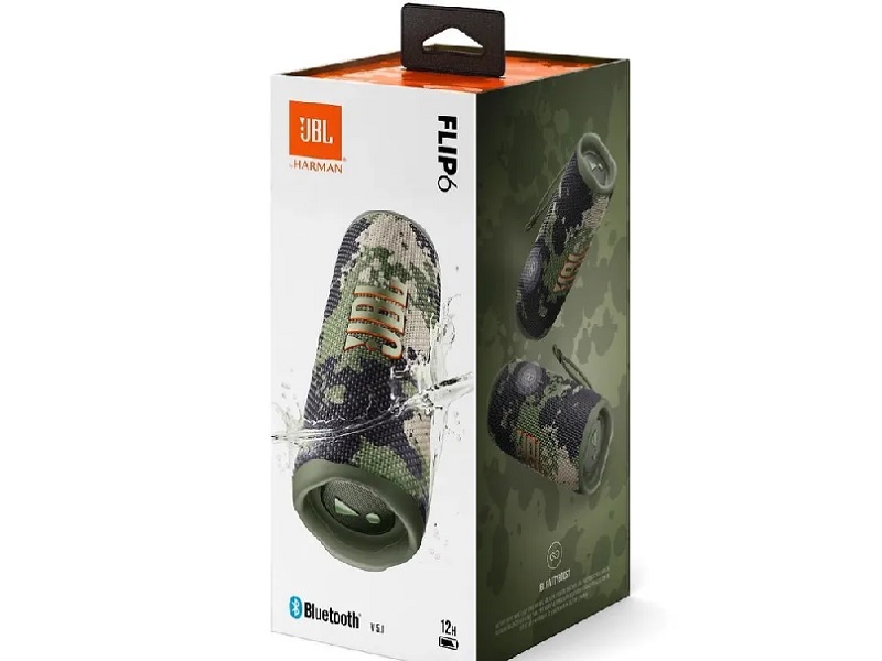 Портативная акустика JBL Flip 6, 30 Вт, камуфляж