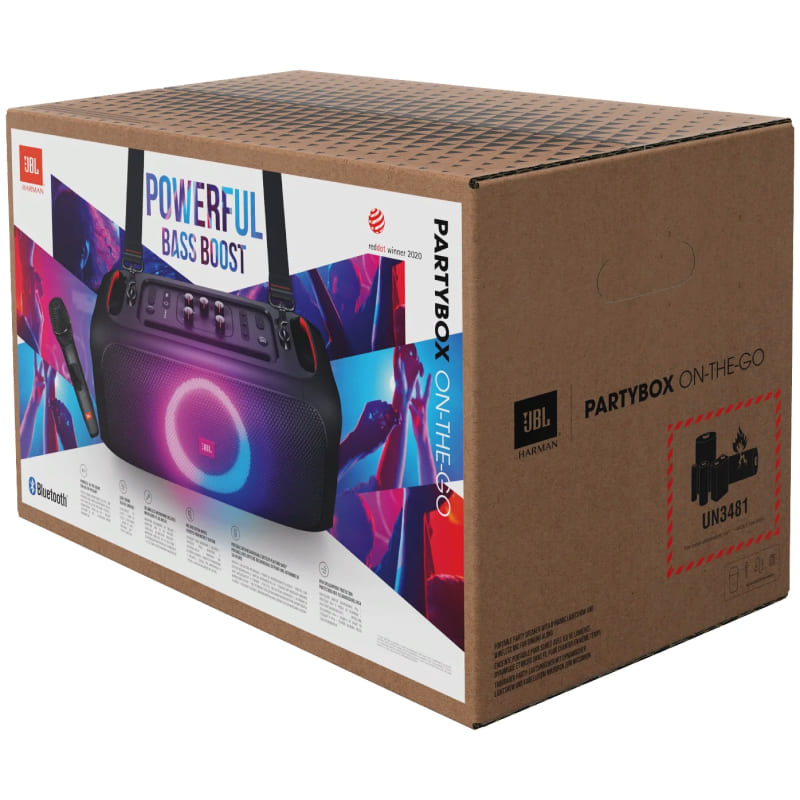 Портативная акустика JBL PartyBox On-The-Go, 100 Вт, черный