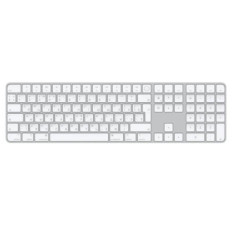 Клавиатура Apple Magic Keyboard c Touch ID и Numeric Keypad (Российская раскладка), White