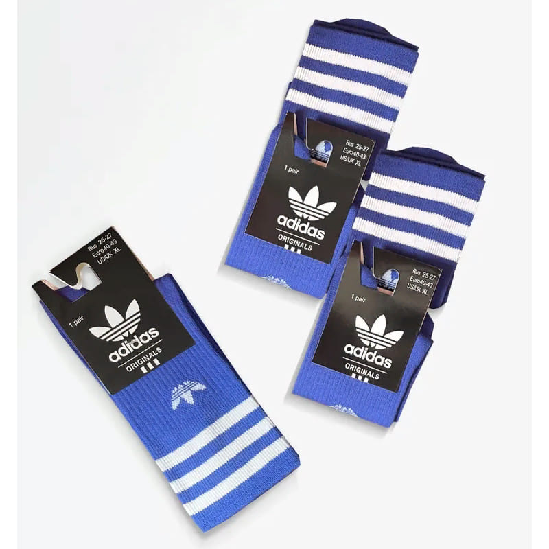 Комплект носков adidas Originals Trefoil Crew, 5 пар, синий