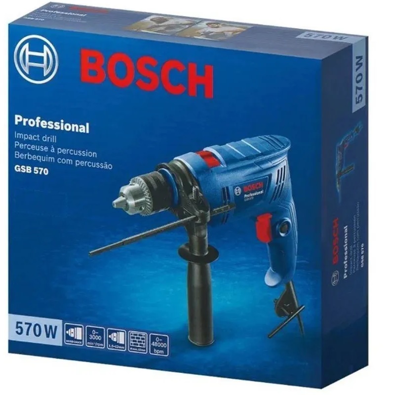 Ударная дрель Bosch GSB 570 (570 Вт) Blue